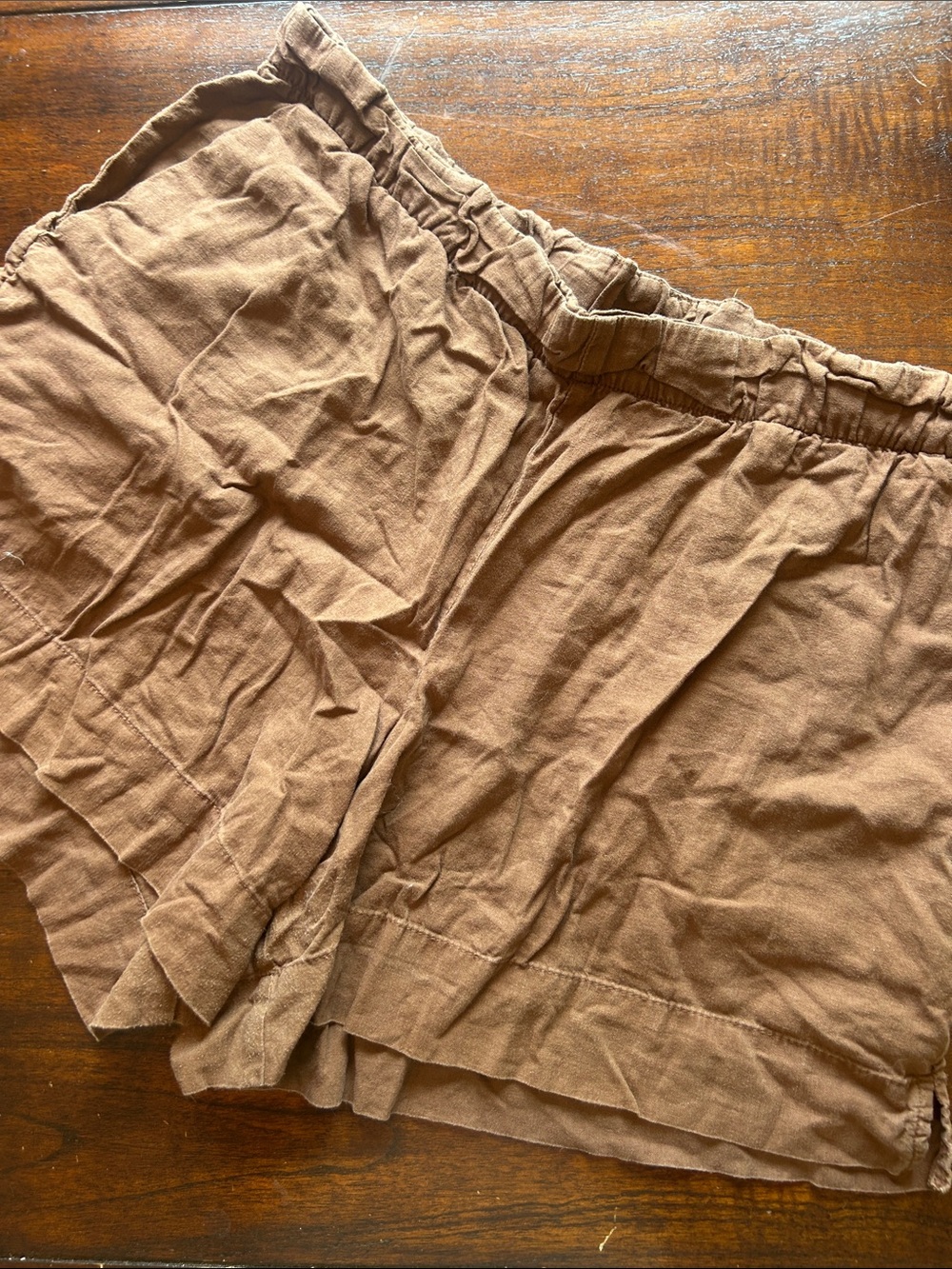 Gap Lightweight Brown Elastic-Waist Shorts